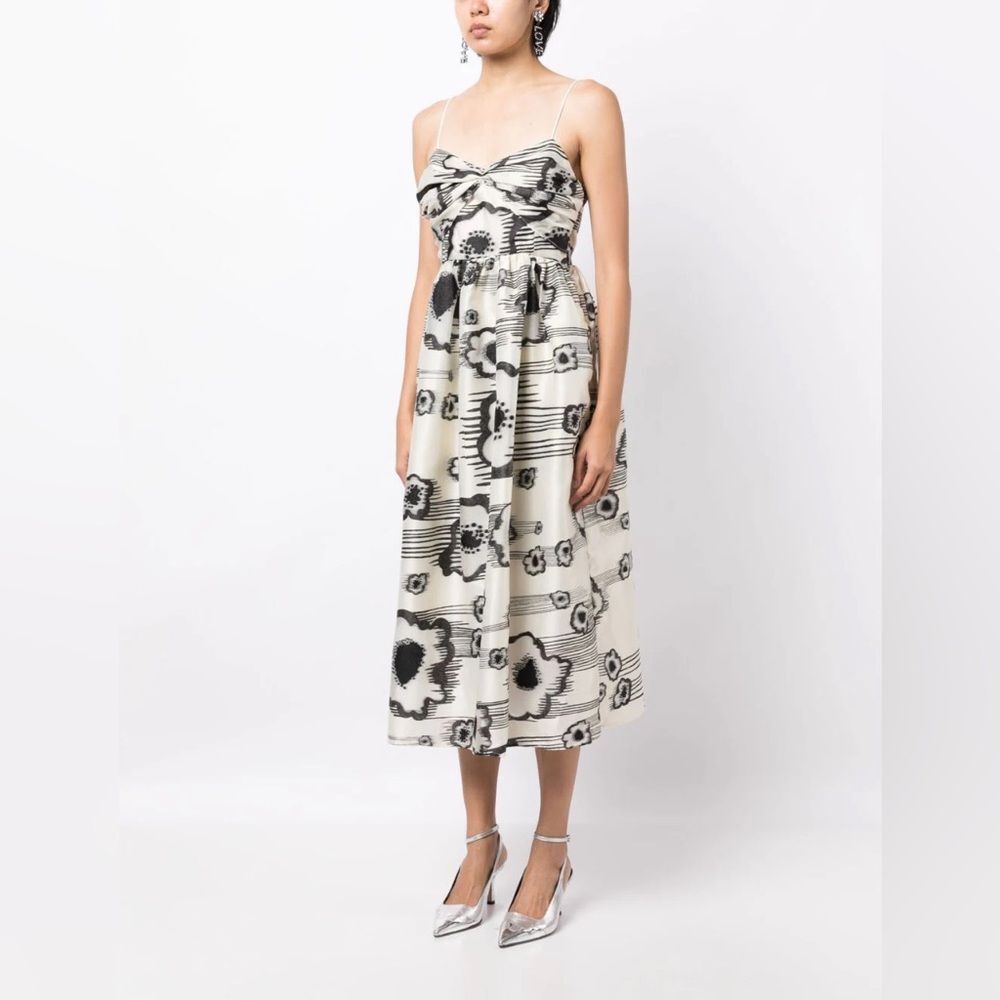 NWT- Stine Goya Abby Dress in Moving Flowers Black and White